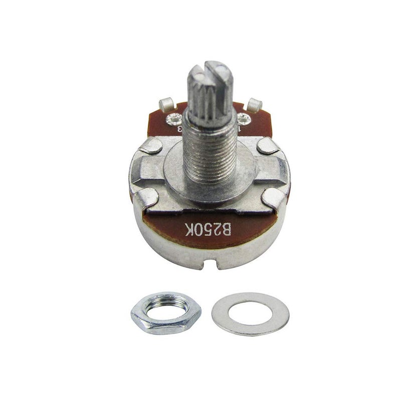 FLEOR 4pcs Full Size Guitar Tone Pot 18mm Shaft Linear Taper Potentiometer B250K - Image 2